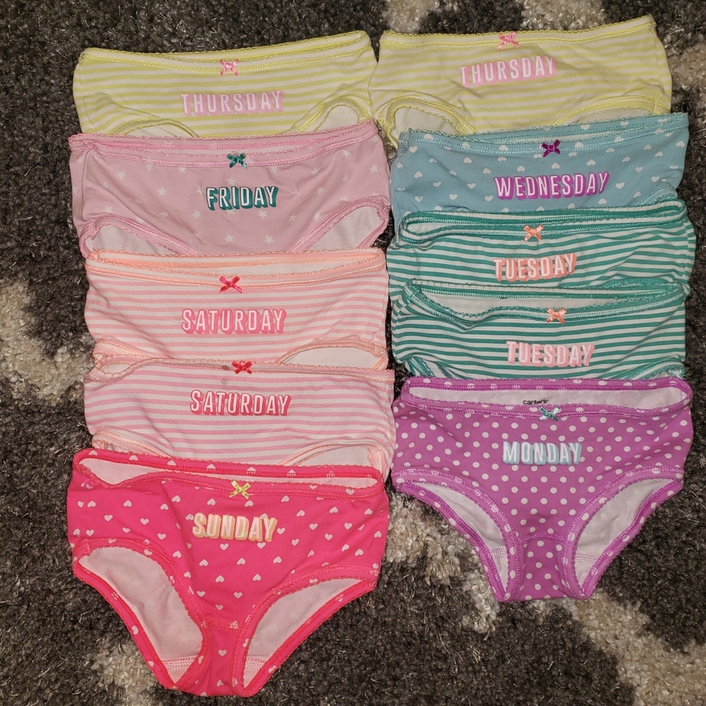 CARTER'S girl u underwear. 2T-3T